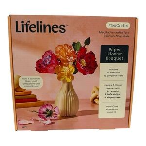 Lifelines FlowCrafts Paper Flower Bouquet Craft Kit Meditative DIY Set BRAND NEW